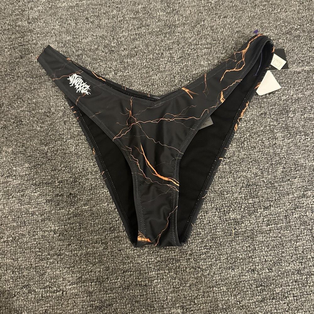 SWIXXZ Maggie Lindemann Size XL Orange Thunder High Leg Bikini Bottom